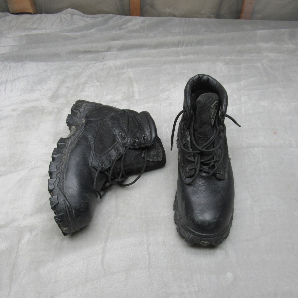 Rocky Mens 9M Boots‎ Black Leather Waterproof R6004 6" Composite Toe Work Rugged